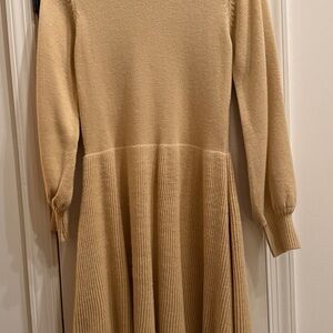 Elegant Tan Mini Dress